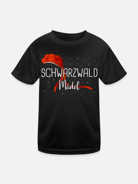 Schwarzwald Schwarzwälder Baden-Württemberg - Kinder Funktions-T-Shirt - Schwarz - Vorne