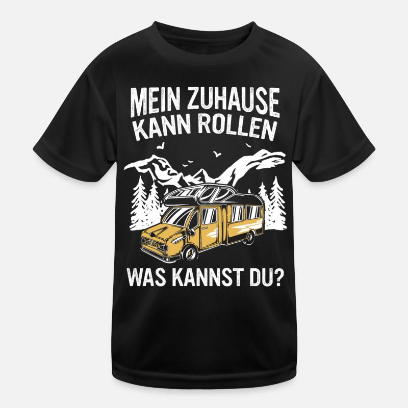 Camping Wohnwagen Camper Kinder Funktions-T-Shirt