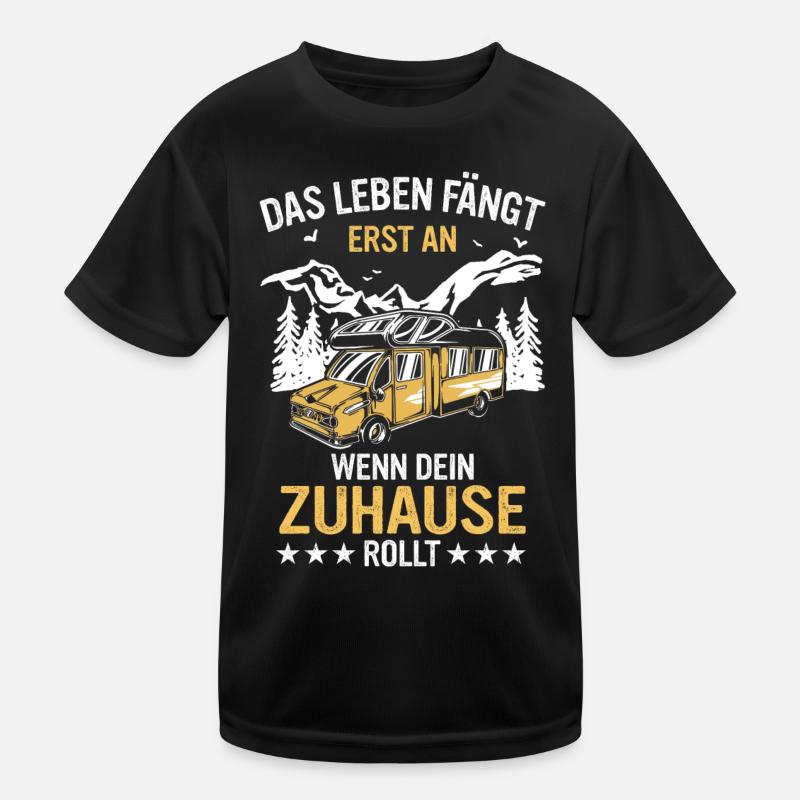 Camping Wohnwagen Camper Kinder Funktions-T-Shirt