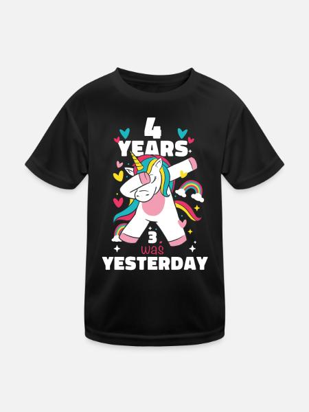 Cadeau 4 ans anniversaire garçon ou fille - T-shirt sport Enfant - noir - Devant