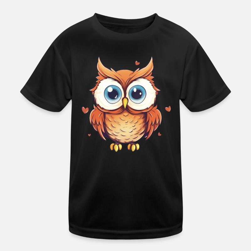 Nachteule Eule Eulen Vogel Kinder Funktions-T-Shirt
