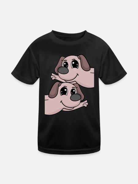 Dog dogs - Kids Functional T-Shirt - black - Front