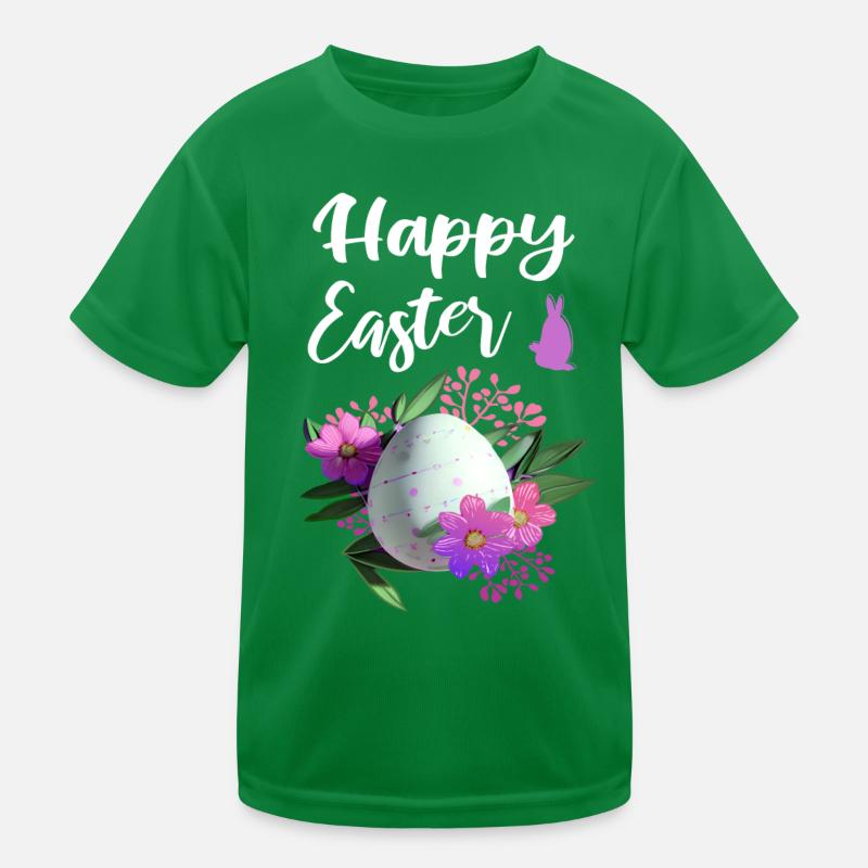 Joyeuses fleurs de Pâques oeuf de Pâques T-shirt sport Enfant