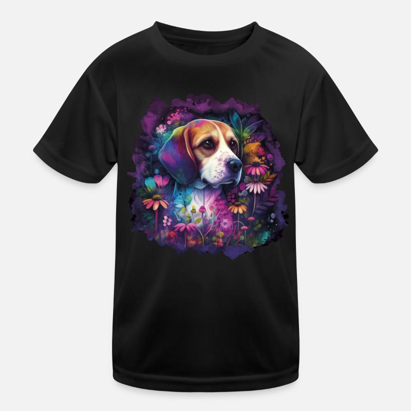 Beagle Beagle Motif Gift Kids Functional T-Shirt