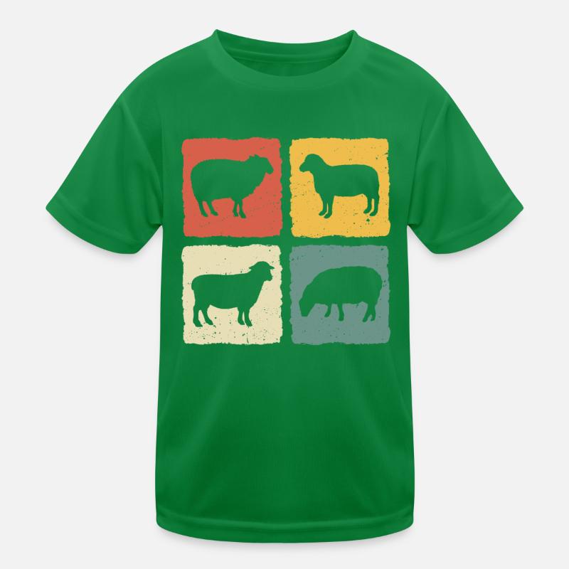 Retro Schaf Schaf Schaf Kinder Funktions-T-Shirt