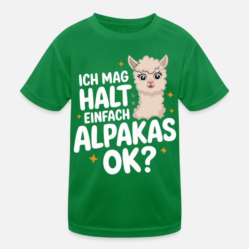 Alpaca llama alpacas animal Kids Functional T-Shirt