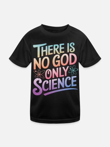 Atheismus Atheist Anti-Religion Agnostiker - Kinder Funktions-T-Shirt - Schwarz - Vorne