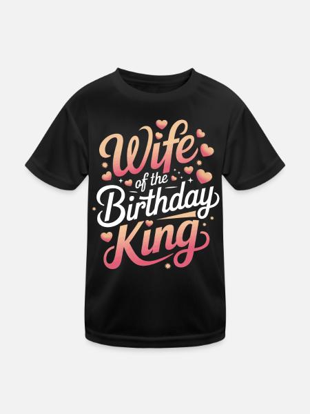 Frau Ehefrau Partnerin Familie Verheiratet - Kinder Funktions-T-Shirt - Schwarz - Vorne