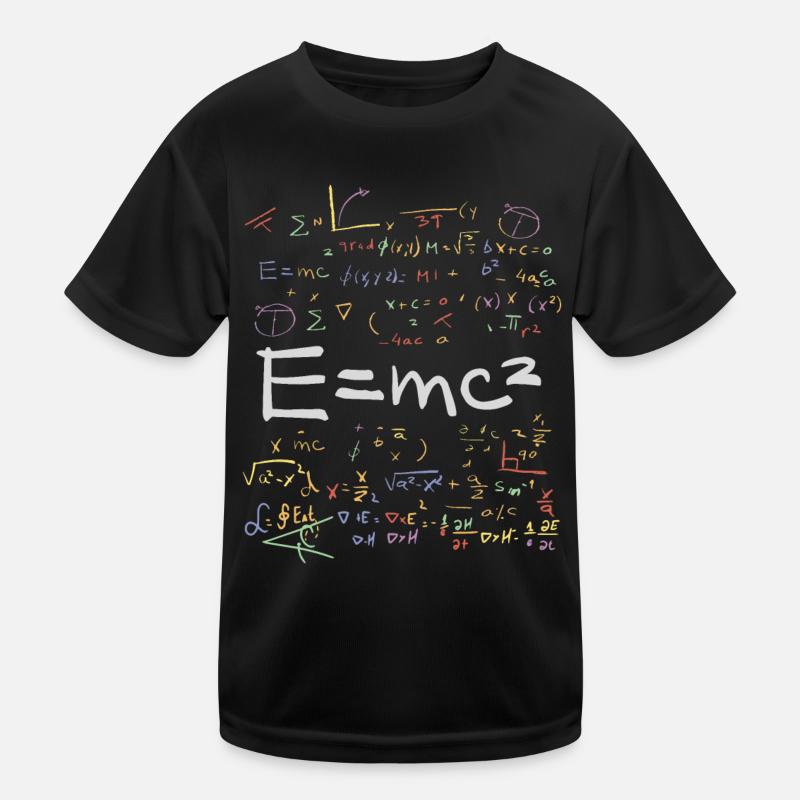 Physics and Math Formulas EMC2 Kids Functional T-Shirt