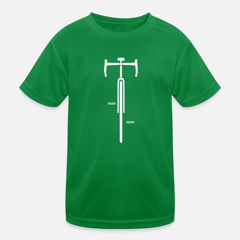 Rennrad Front Silhouette Kinder Funktions-T-Shirt