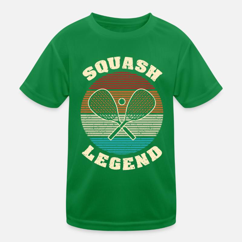 Cool Retro Crossing Rackets Squash Legend Squash Kinder Funktions-T-Shirt