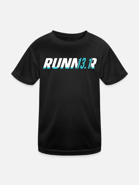 13.1 Coureur de semi-marathon - T-shirt sport Enfant - noir - Devant