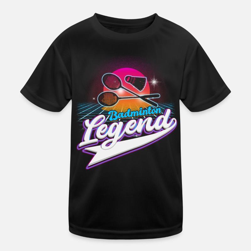 Cool Retro Crossing Rackets Badminton Legend Kinder Funktions-T-Shirt