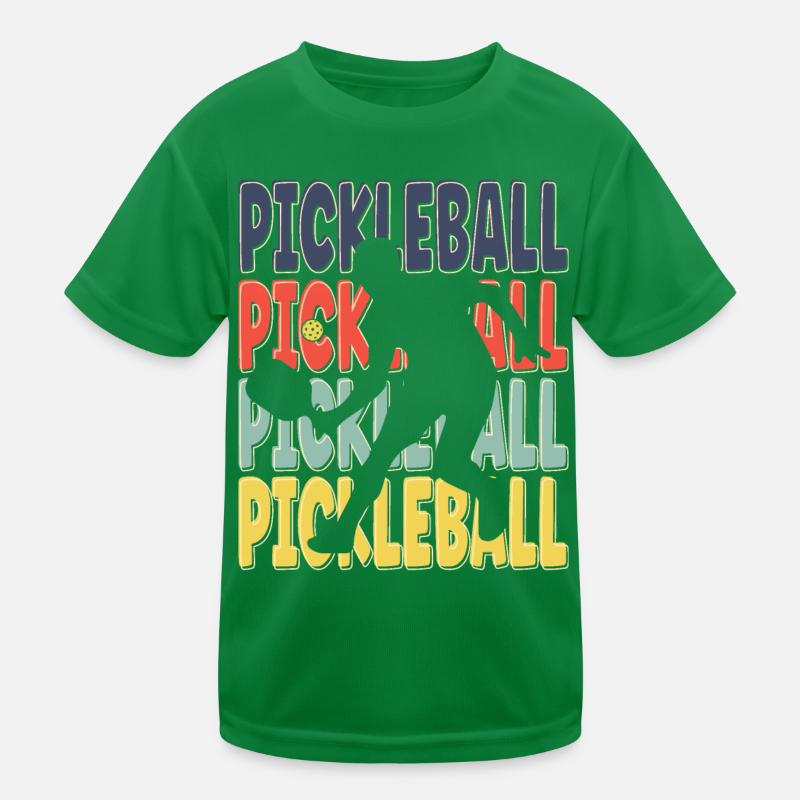 Cool Retro Text Silhouette Pickleball T-shirt sport Enfant