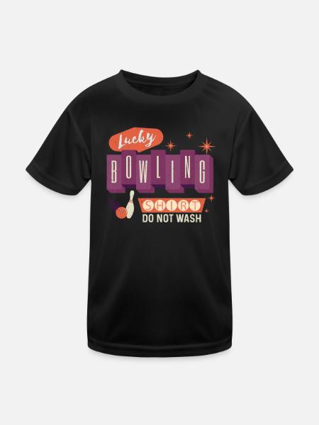Ceci est ma chemise de bowling chanceux - Ne pas laver - T-shirt sport Enfant - noir - Devant