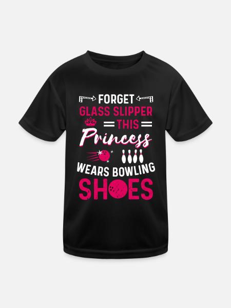 This Princess Wears Bowling Shoes für Bowler Frau - Kinder Funktions-T-Shirt - Schwarz - Vorne