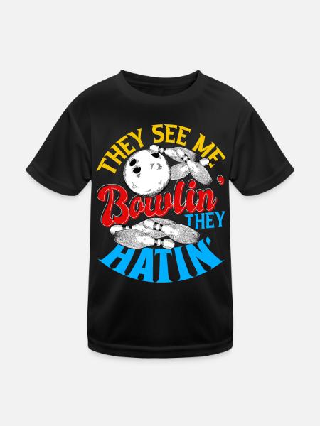 Ils me voient Bowlin ils Hatin Bowling Gift - T-shirt sport Enfant - noir - Devant