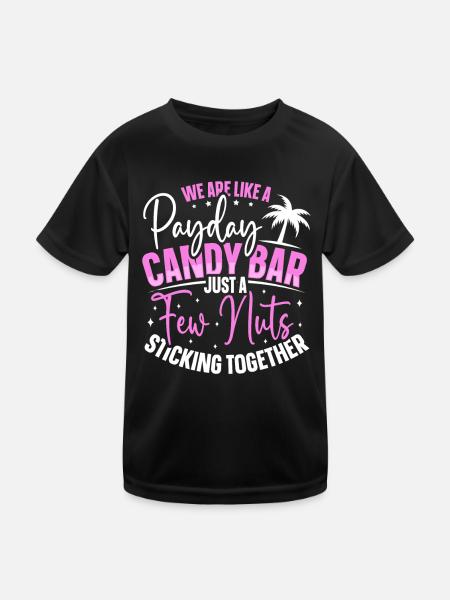 Just A Few Nuts Sticking Together Family Reunion - Kinder Funktions-T-Shirt - Schwarz - Vorne