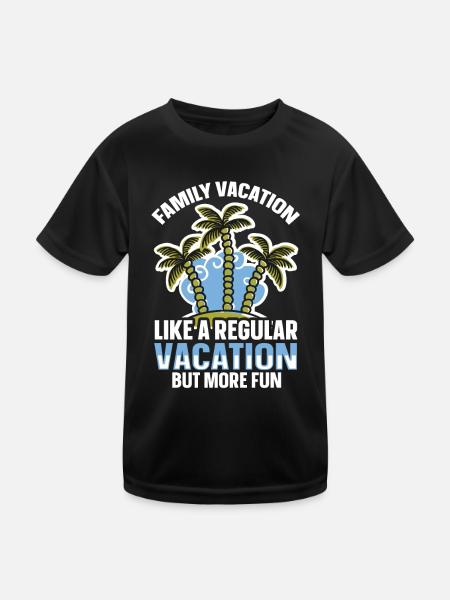 Vacances régulières mais plus amusantes - Vacances en famille - T-shirt sport Enfant - noir - Devant
