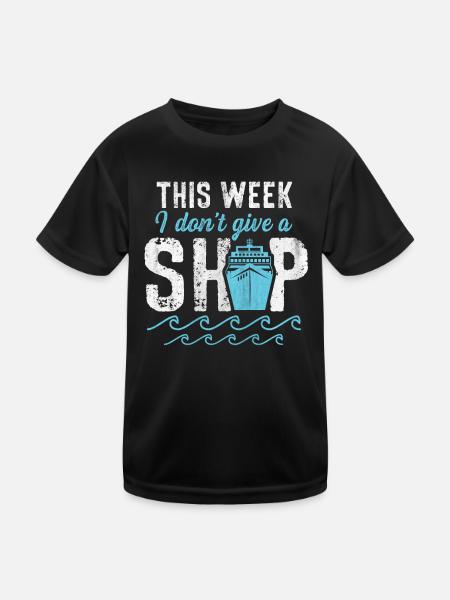 Drôle de pet de croix cette semaine je ne donne pas un navire - T-shirt sport Enfant - noir - Devant