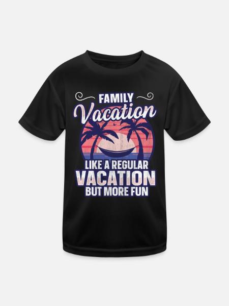 Vacances régulières mais plus amusantes - Vacances en famille - T-shirt sport Enfant - noir - Devant