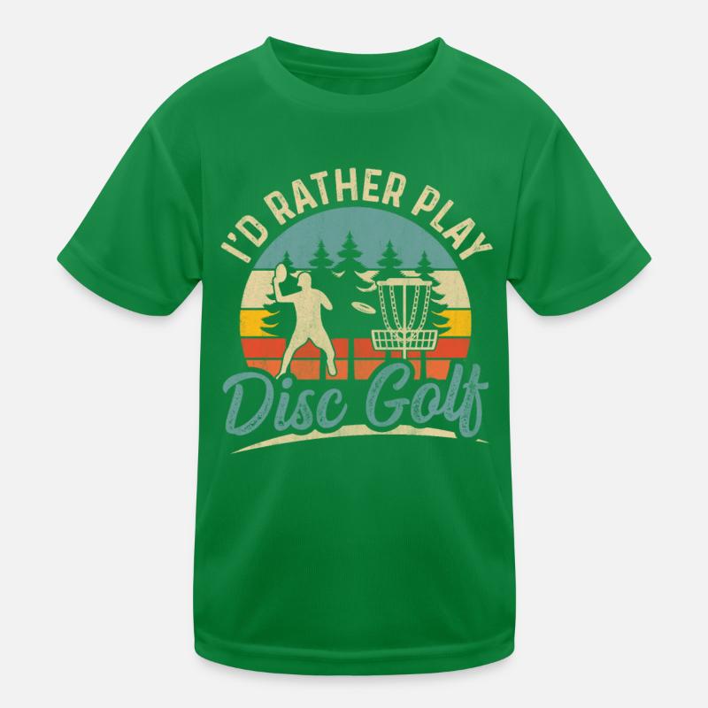 Retro Sunset Je préfère jouer au Disc Golf T-shirt sport Enfant