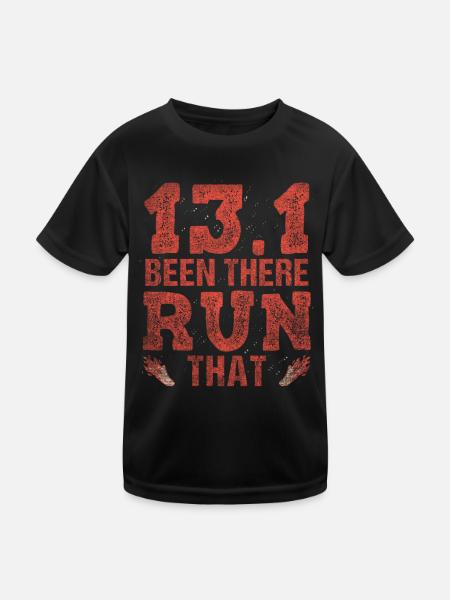 13.1 Been There Run That - Coureur de semi-marathon - T-shirt sport Enfant - noir - Devant