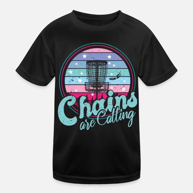 Les chaînes rétro Sunset appellent le disc golf T-shirt sport Enfant