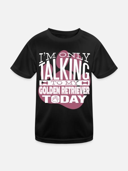 Dog owner Talking to my Golden Retriever - Kids Functional T-Shirt - black