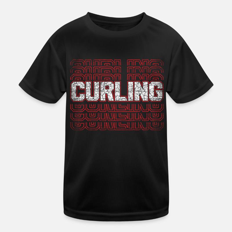 Conceptions de texte de curling cool pour les curleurs T-shirt sport Enfant