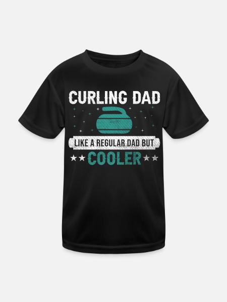 I play Chess on Ice Curling House - Kids Functional T-Shirt - black - Front