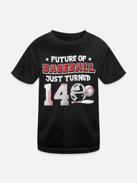 Future of Baseball Just Turned 14 | 14th birthday - Kids Functional T-Shirt - black - Front