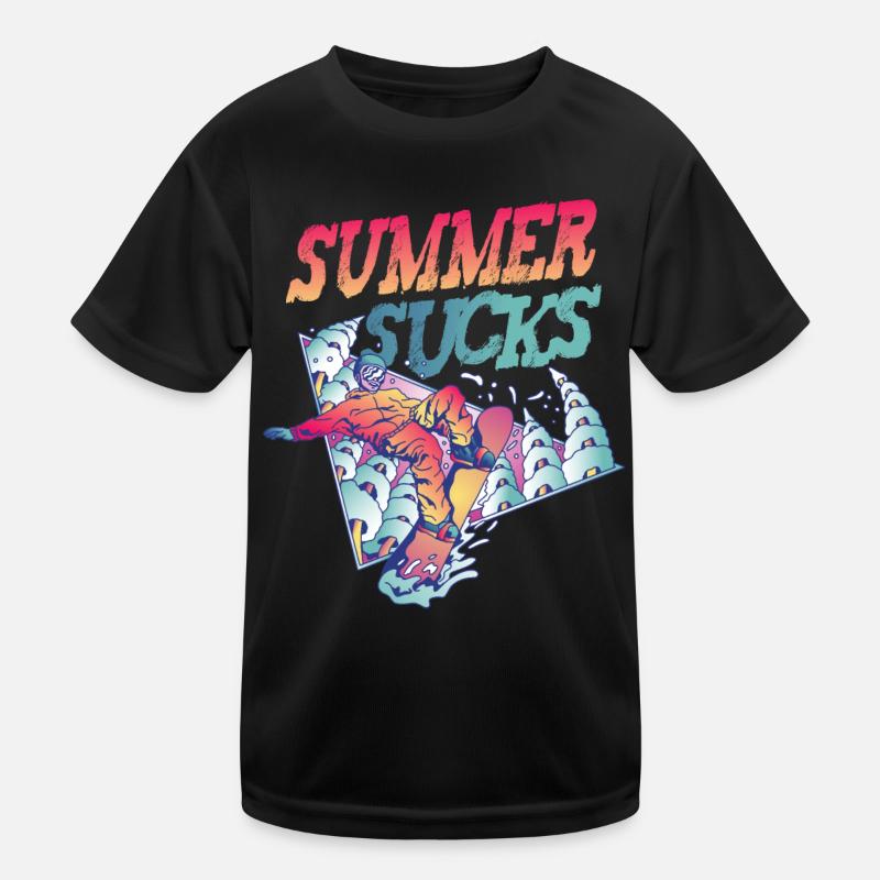 Summer Sucks Snowboarding Kinder Funktions-T-Shirt