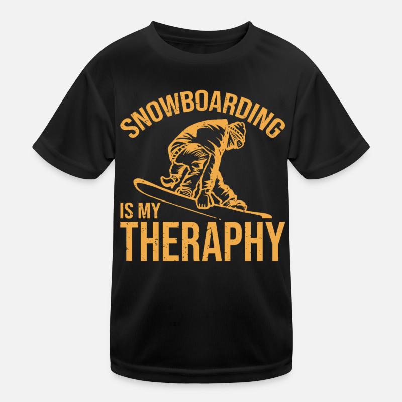 Snowboarding Is My Therapy Snowboarding Kinder Funktions-T-Shirt
