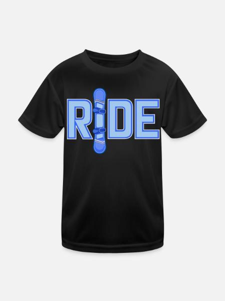 Ride Snowboarding - Kids Functional T-Shirt - black - Front