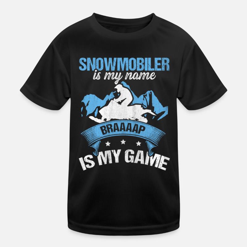 Snowmobile Braaaap est mon jeu Motoneiges T-shirt sport Enfant