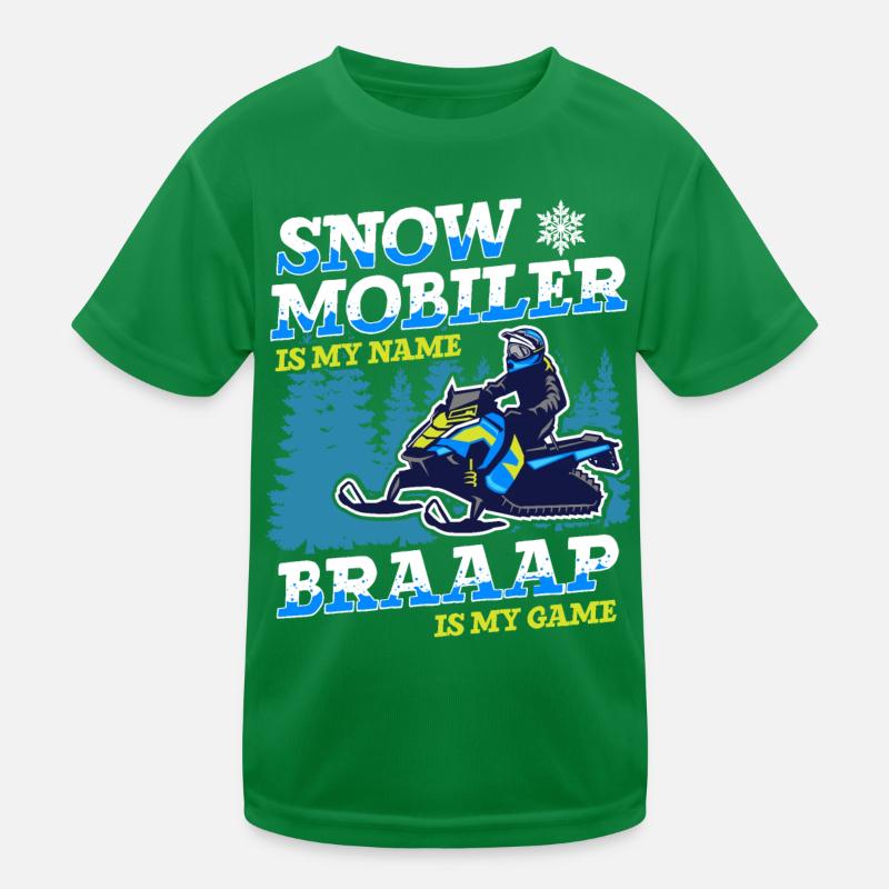 Snowmobile Braaaap est mon jeu Motoneiges T-shirt sport Enfant