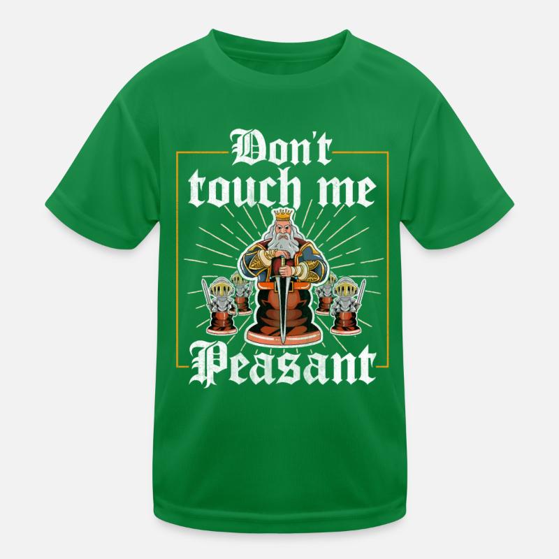 Ne me touche pas Paysan drôle d’échecs T-shirt sport Enfant