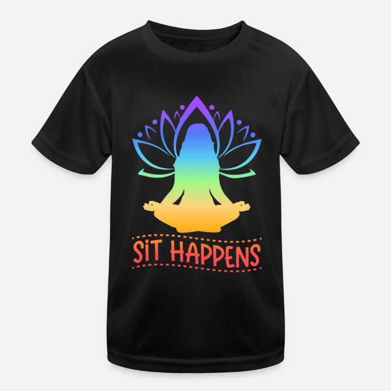 Sit Happens Yoga T-shirt sport Enfant