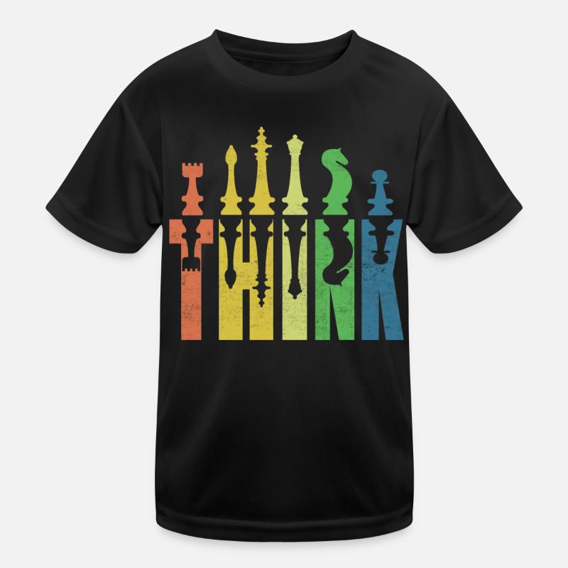 Think Funny Chess Player Kinder Funktions-T-Shirt