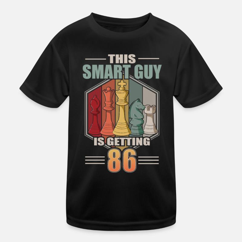 Smart Guy Is Getting 86 Retro Schach 86 Geburtstag Kinder Funktions-T-Shirt
