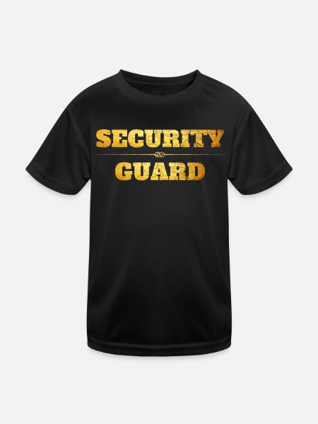 Security Guard - Kids Functional T-Shirt - black - Front