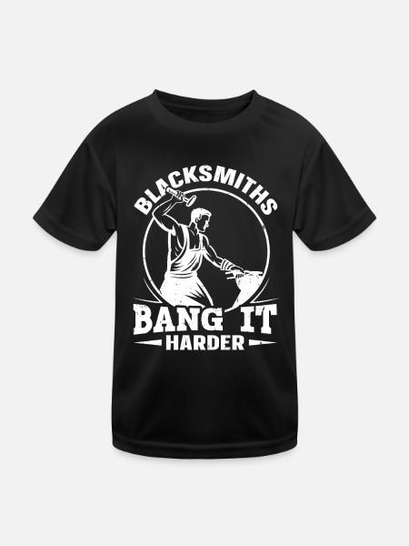 Blacksmiths Bang It forgeron drôle - T-shirt sport Enfant - noir - Devant