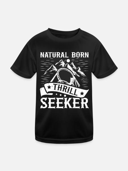 Natural Born Thrill Seeker Montagnes russes - T-shirt sport Enfant - noir - Devant