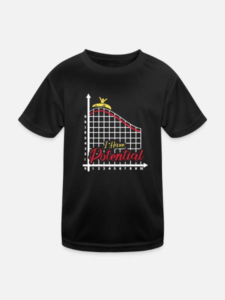 I have Potential Roller Coaster - Kinder Funktions-T-Shirt - Schwarz - Vorne