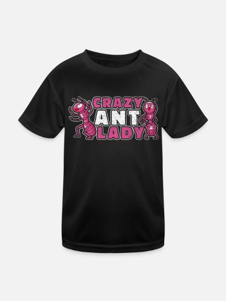 Crazy Ant Lady Fourmis Ferme - T-shirt sport Enfant - noir - Devant