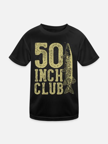 50 pouces Club Pêche musquée - T-shirt sport Enfant - noir - Devant