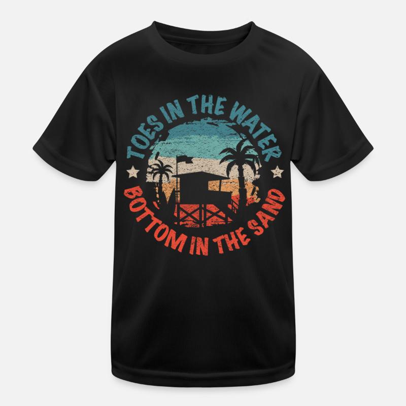 Orteils dans l’eau Fond Dans le sable Vacances à la plage T-shirt sport Enfant