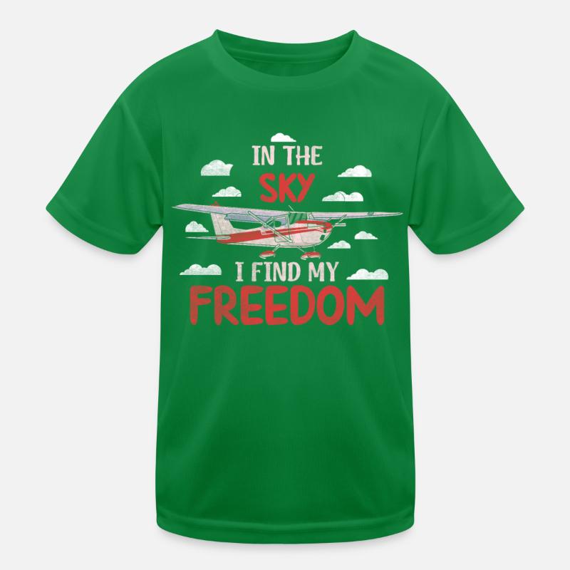 Dans le ciel, je trouve mon modèle réduit d’avion Freedom T-shirt sport Enfant