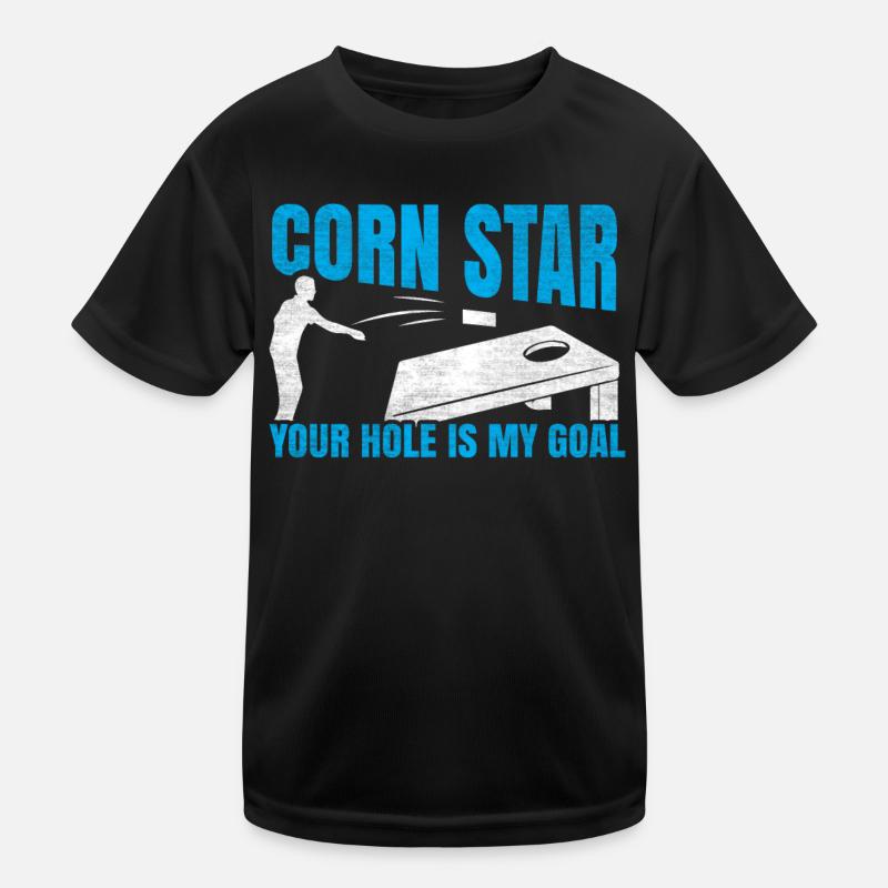 Corn Star - Your Hole Is My Goal Lustiges Cornhole Kinder Funktions-T-Shirt